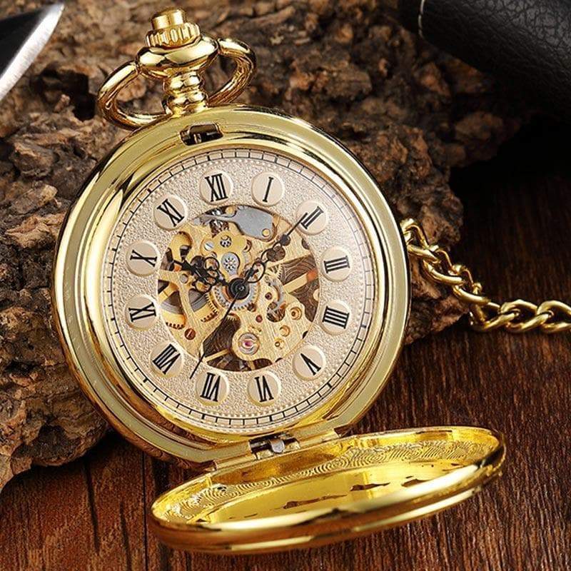 Wiccan Golden Hollow Deer Mechanical Pocket Watch Ancient Treasures Ancientreasures Viking Odin Thor Mjolnir Celtic Ancient Egypt Norse Norse Mythology