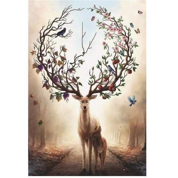 Wiccan Mystical Forest Deer 1000Pcs Jigsaw Puzzle Ancient Treasures Ancientreasures Viking Odin Thor Mjolnir Celtic Ancient Egypt Norse Norse Mythology