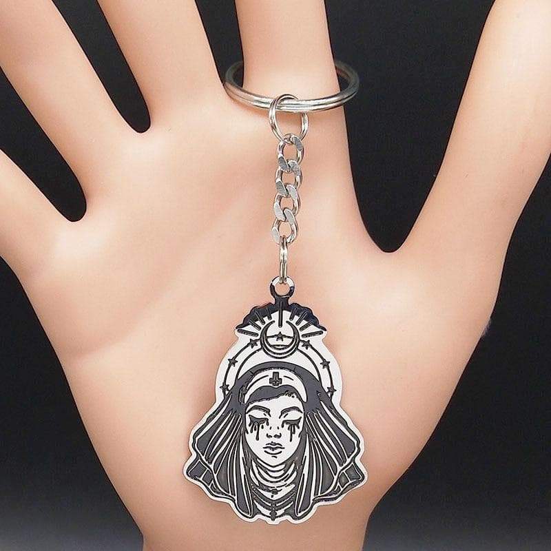 Wiccan Witch Enchantress Stainless Steel Keychain Ancient Treasures Ancientreasures Viking Odin Thor Mjolnir Celtic Ancient Egypt Norse Norse Mythology