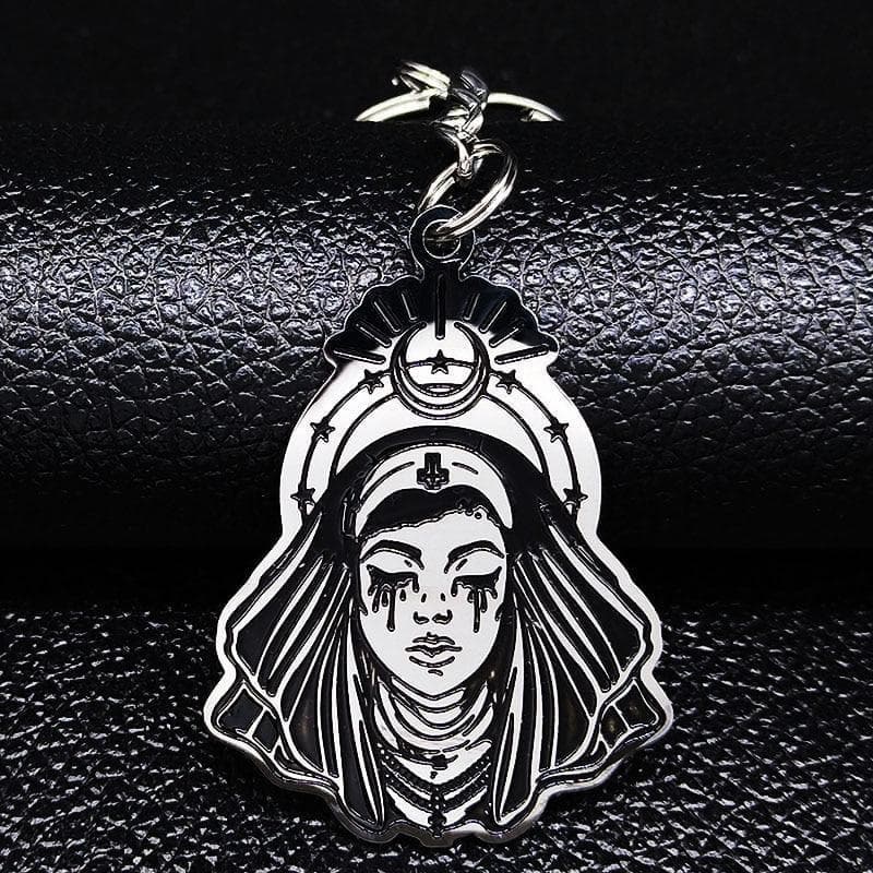 Wiccan Witch Enchantress Stainless Steel Keychain Ancient Treasures Ancientreasures Viking Odin Thor Mjolnir Celtic Ancient Egypt Norse Norse Mythology