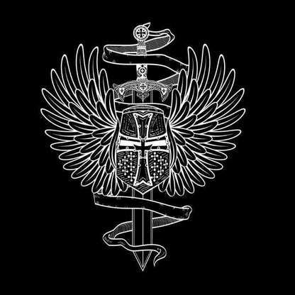 Winged Templar Helmet and Sword Unisex T-Shirt