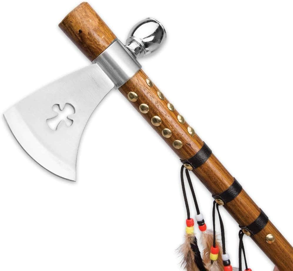 Wuu Jau Co L-111 Native American Peace Pipe Tomahawk Axe, 18" Ancient Treasures Ancientreasures Viking Odin Thor Mjolnir Celtic Ancient Egypt Norse Norse Mythology